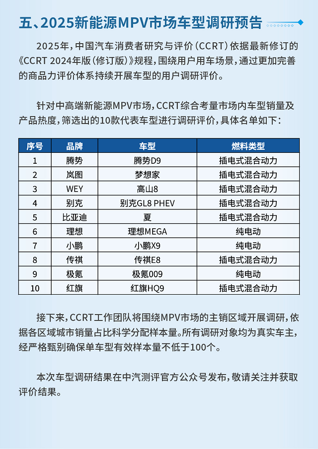十大热门新能源MPV将接受权威评测，家用市场迎来爆发期